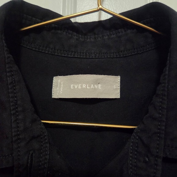 Everlane The Daytripper Shirtdress Womens Black 100% Cotton Utility Size Small - Picture 3 of 10